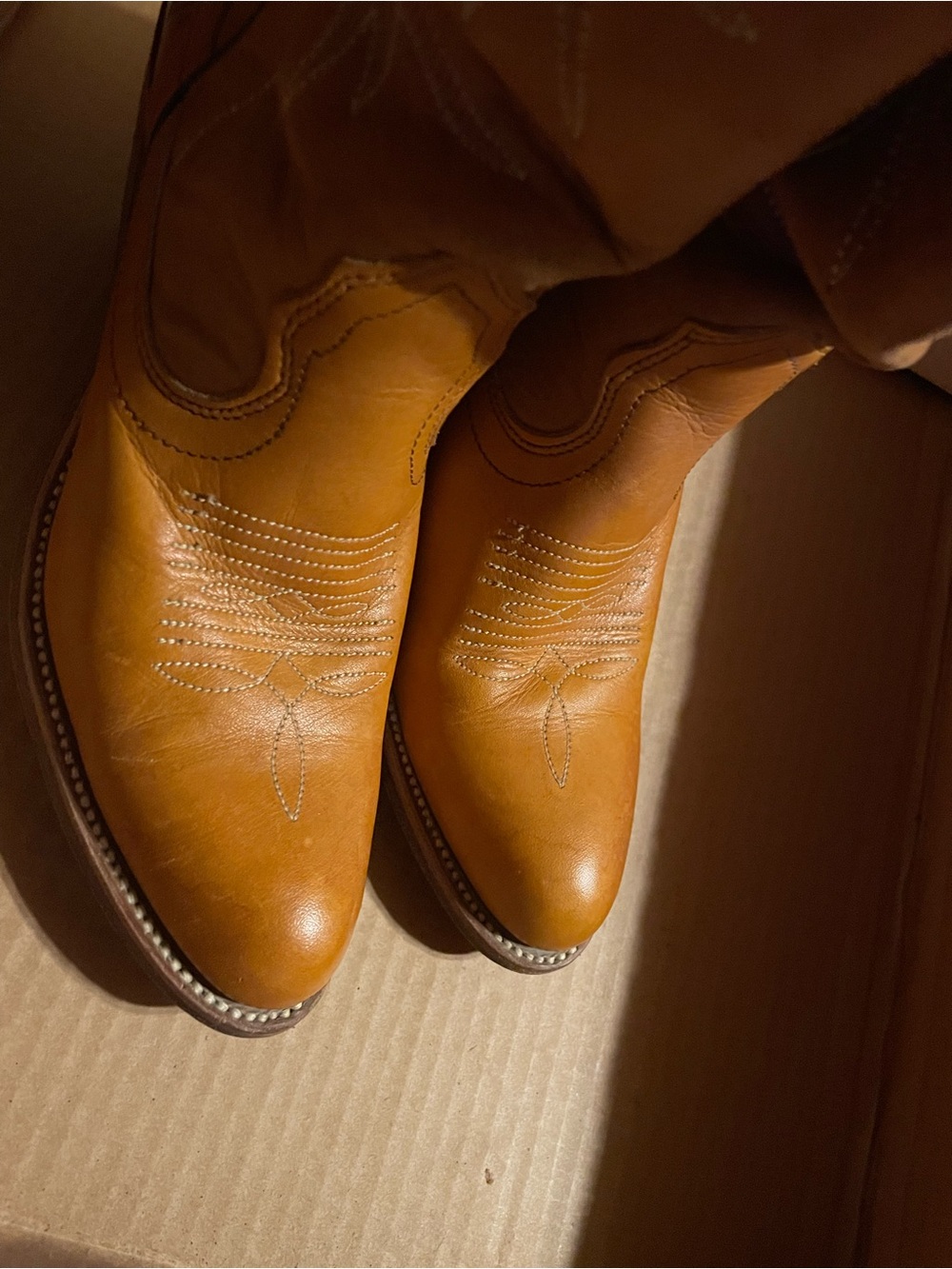 Vintage Frye Leather Western Boots - Women's